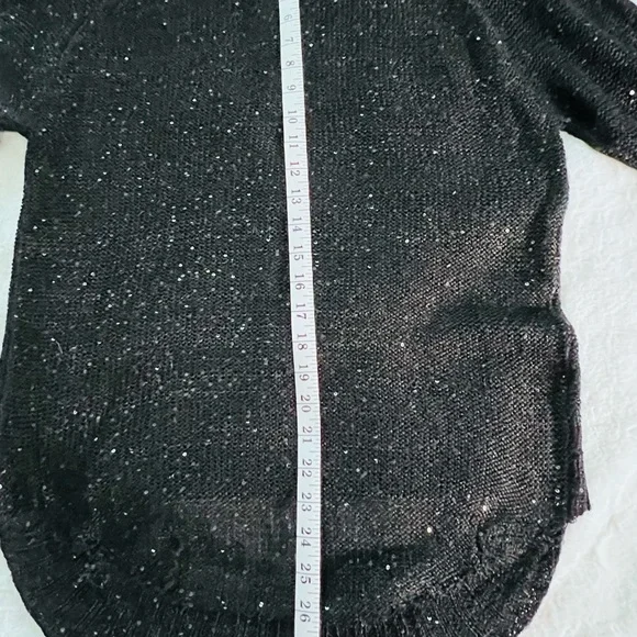 Agaci Women's Black Sweater with Gold Chain Detail and Sequins. Brand new NWOT - Picture 5 of 6